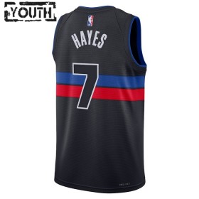 NBA Detroit Pistons Trikot Killian Hayes 7 Jordan 2022-23 Statement Edition Schwarz Swingman - Kinder